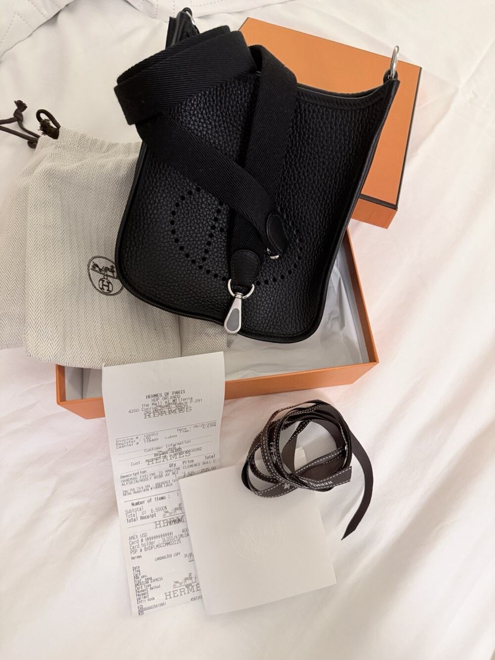 BNIB HERMES Evelyne Mini TPM 16 BLACK PHW FULL SET Gift READY Rcpt 6/26/26